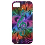Flaming Fractal Music Treble Clef Case for iPhone iPhone 5 Case