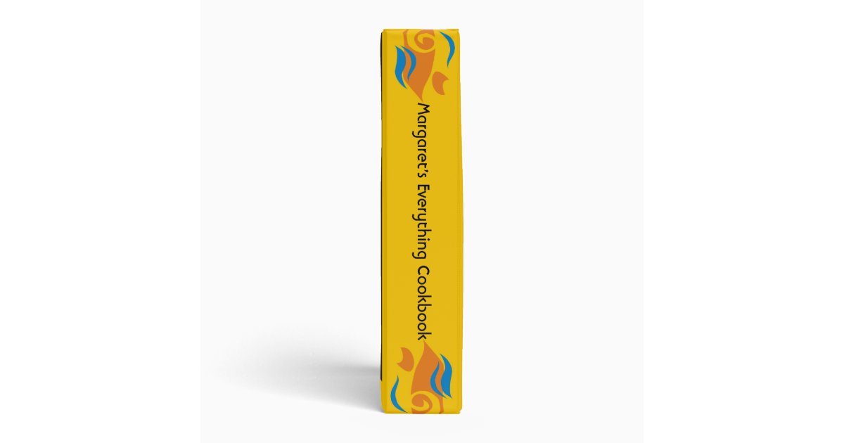Flaming frying pan skillet recipe cookbook binder Zazzle