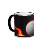 flaming golf ball  products mugs