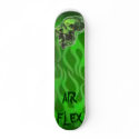 Flaming Green Skull AIR FLEX board skateboards by butch7 Flaming Green Skull AIR FLEX board skateboards