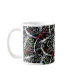 Flaming Guitar on Highway (black light!) Coffee Mugs