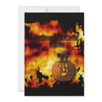 "Flaming Halloween" Invitation card.*