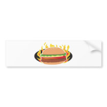 Flaming Hamburger bumper stickers