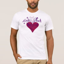 Flaming Heart American Apparel T-Shirt by modeink Flaming Heart American Apparel T-Shirt
