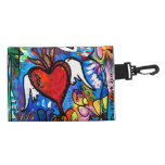 Flaming Heart Flying Heart Accessory Bags