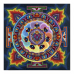 Flaming Heart Mandala posters