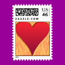 Flaming Heart Small Stamp stamps