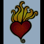 Flaming Heart Tattoo Design T Shirts