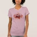 Flaming Heart & Wings RedONpink t-shirts