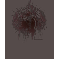 Flaming Heart & Wings Twofer Fitted t-shirts