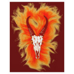 'Flaming Horned Bull Skull' Design flyers