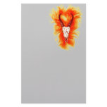'Flaming Horned Bull Skull' Design Custom Stationery