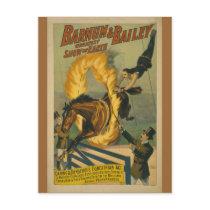 Flaming Horse Circus Poster postcards by ZephyrusBooks Flaming Horse Circus Poster postcards