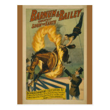Flaming Horse Circus Poster Postcards