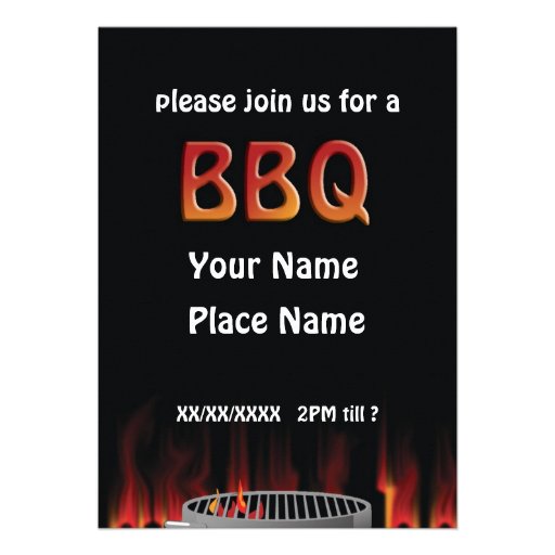 Flaming Hot BBQ Invitation