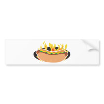 Flaming Hot Dog Bumper Stickers