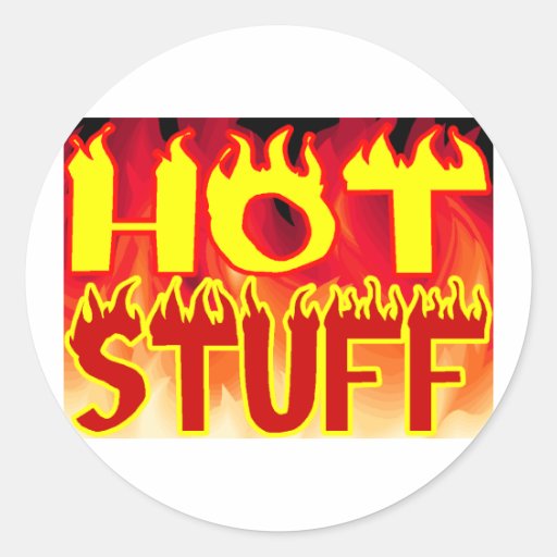 Flaming Hot Stuff Classic Round Sticker Zazzle