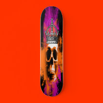 flaming king skull skateboards