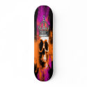 flaming king skull skateboards