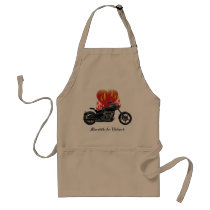 Flaming Love Biker Apron