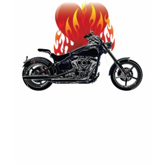 Flaming Love Biker Shirt shirt