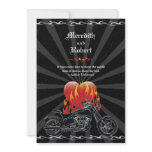 Flaming Love Biker Wedding Invitation