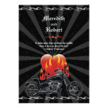 Flaming Love Biker Wedding Invitation