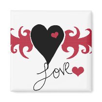 Flaming Love magnet