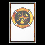 Flaming Maltese Cross Stationary stationery