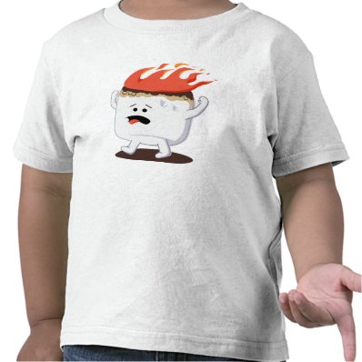 Flaming Marshmallow T Shirts