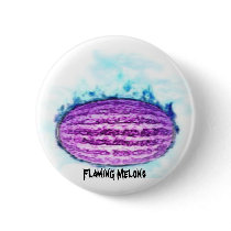 Flaming Melons pin buttons