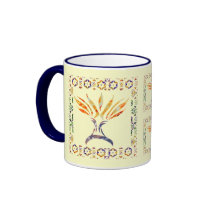 Flaming Menorah Mugs