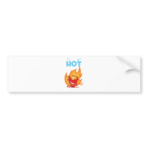 Flaming Naughty Little Demon Bumper Sticker