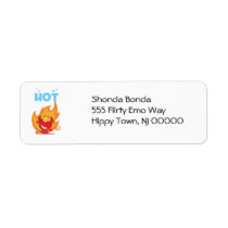 Flaming Naughty Little Demon Custom Return Address Labels