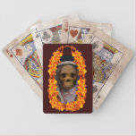 Flaming nun skull playing cards