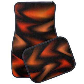 Flaming Orange Front and Back Floor Mat