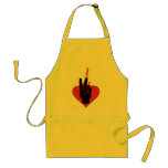 Flaming Peace Heart Apron