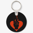Flaming Peace Heart keychains by orsobear Flaming Peace Heart keychains