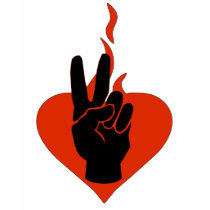 Flaming Peace Heart t-shirts by orsobear Flaming Peace Heart t-shirts