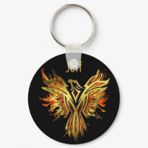 Flaming Phoenix Keychain
