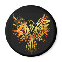 Flaming Phoenix magnet