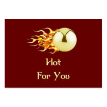 Flaming Pinball Hot For You business cards by HappyDoggies Flaming Pinball Hot For You business cards
