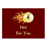 Flaming Pinball Hot For You Business Card Template