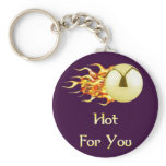 Flaming Pinball Hot For You Keychains