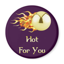 Flaming Pinball Hot For You Fridge Magnet