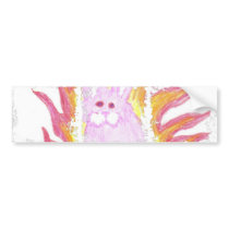 Flaming Pink Bunny bumper stickers by eelkat Flaming Pink Bunny bumper stickers