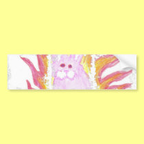 Flaming Pink Bunny bumper stickers