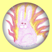 Flaming Pink Bunny stickers