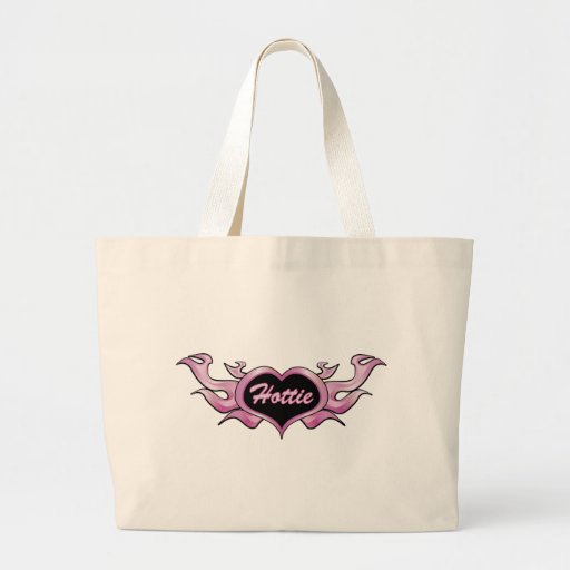 Flaming Pink Hottie Heart Tote Bag