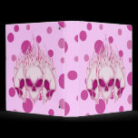 Flaming Pink Skulls binders
